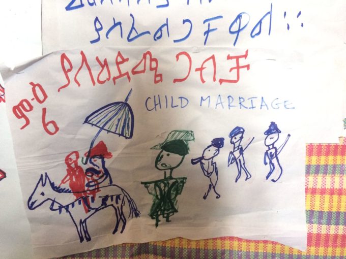 tekening kindhuwelijken
