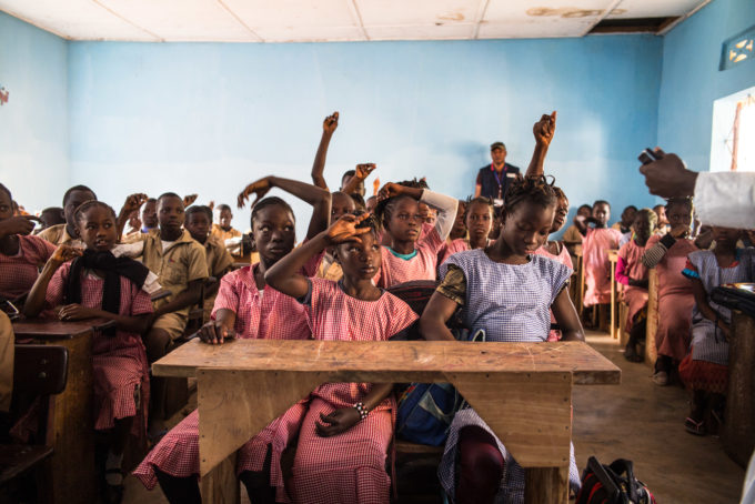 kinderen in klas Guinee