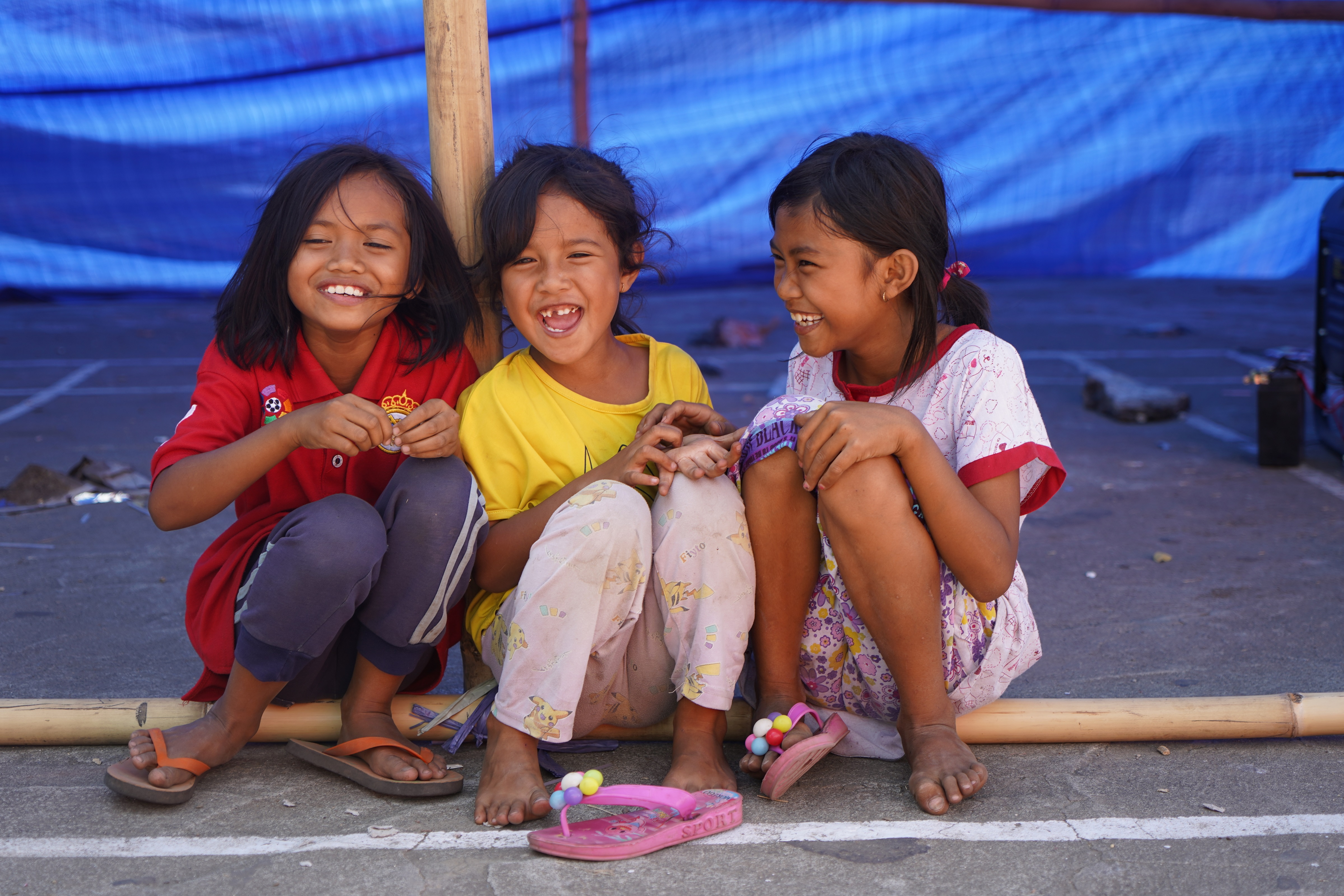 Noodhulp aan kinderen op Lombok