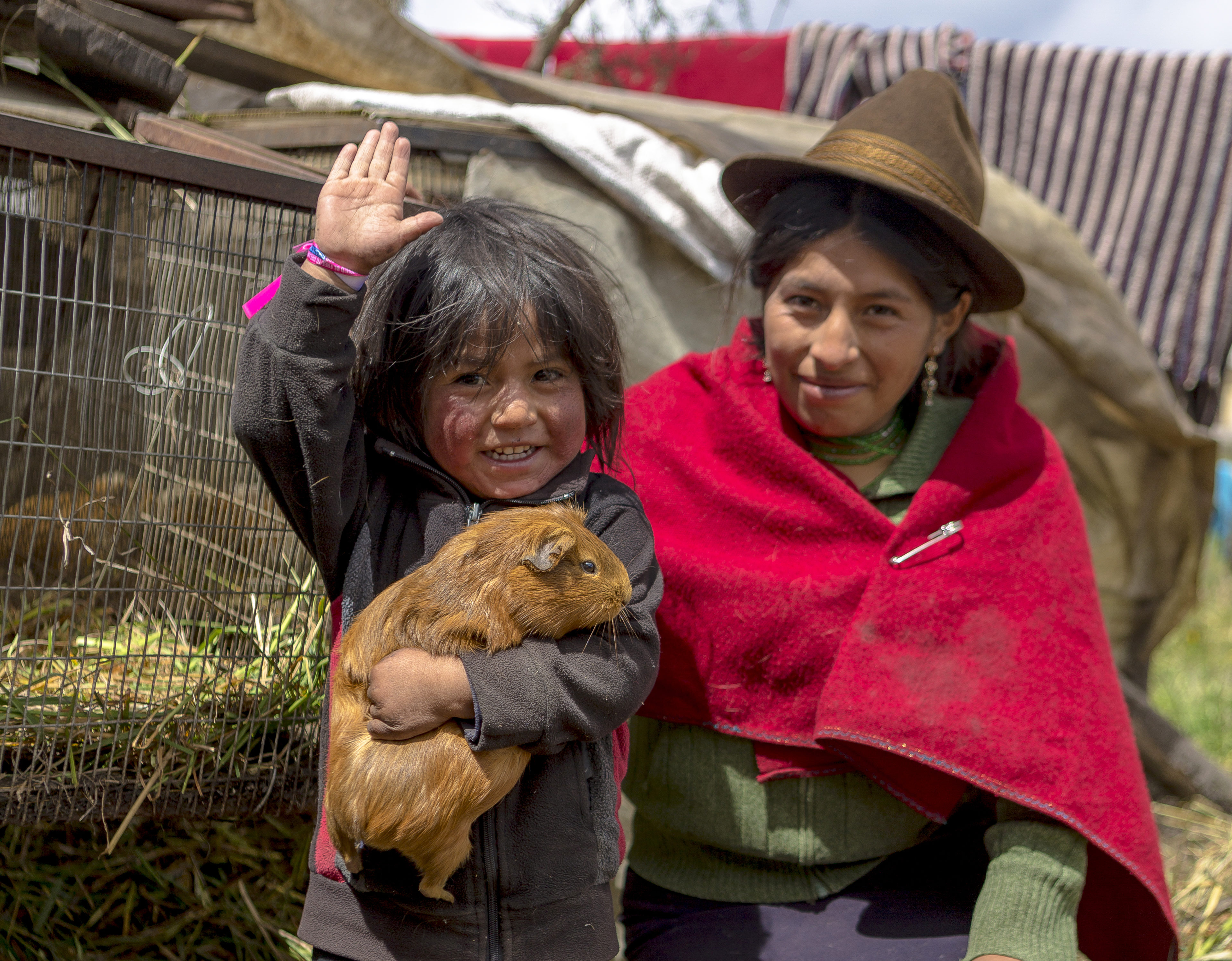 young mother with child in Ecuador