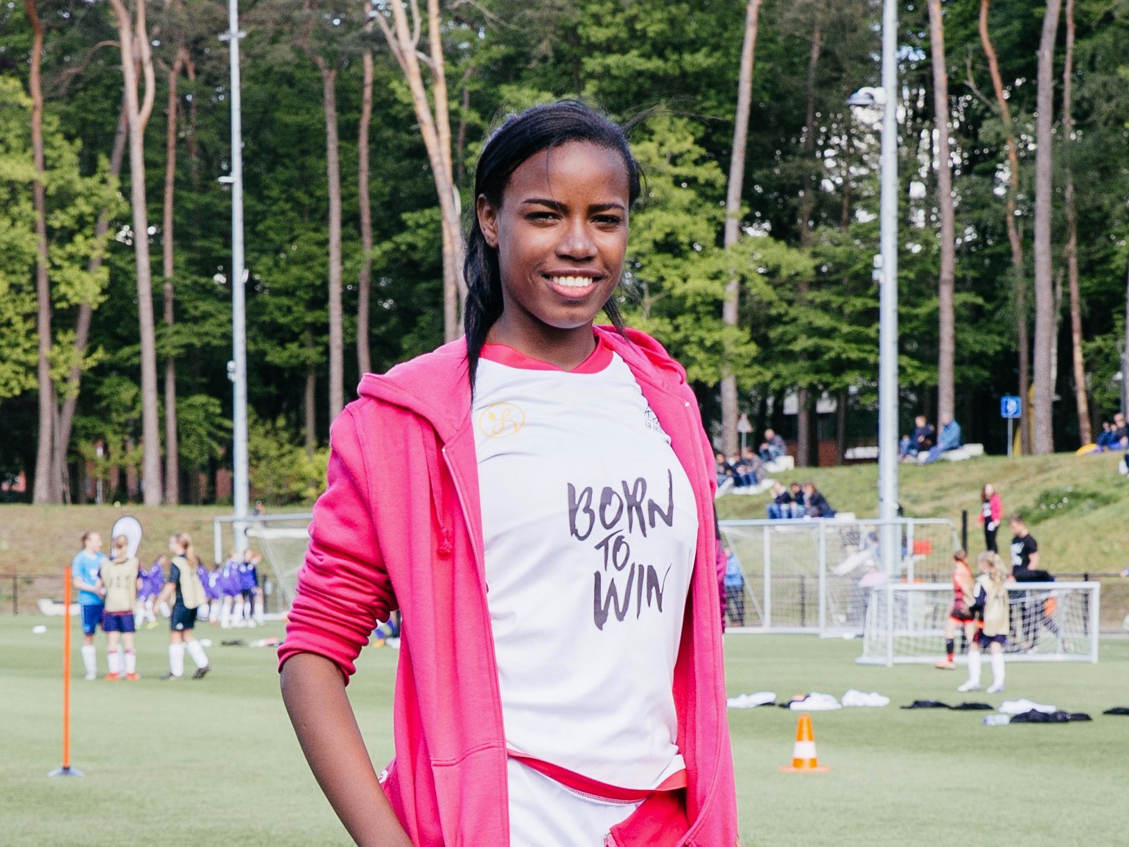 Christiane, één van de Braziliaanse deelneemsters aan La League