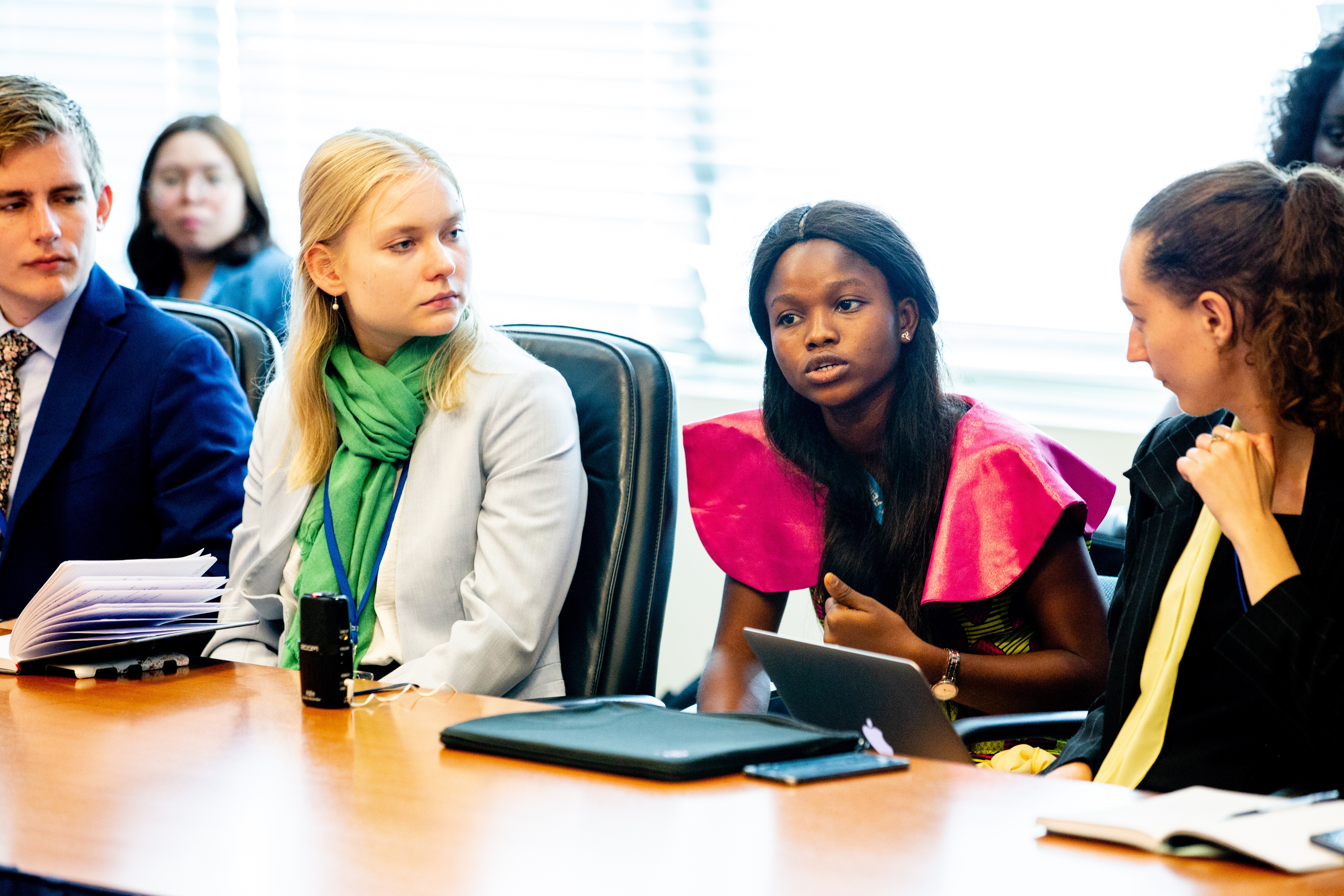 Ayesha from the Girls Advocacy Alliance in HLPF meeting